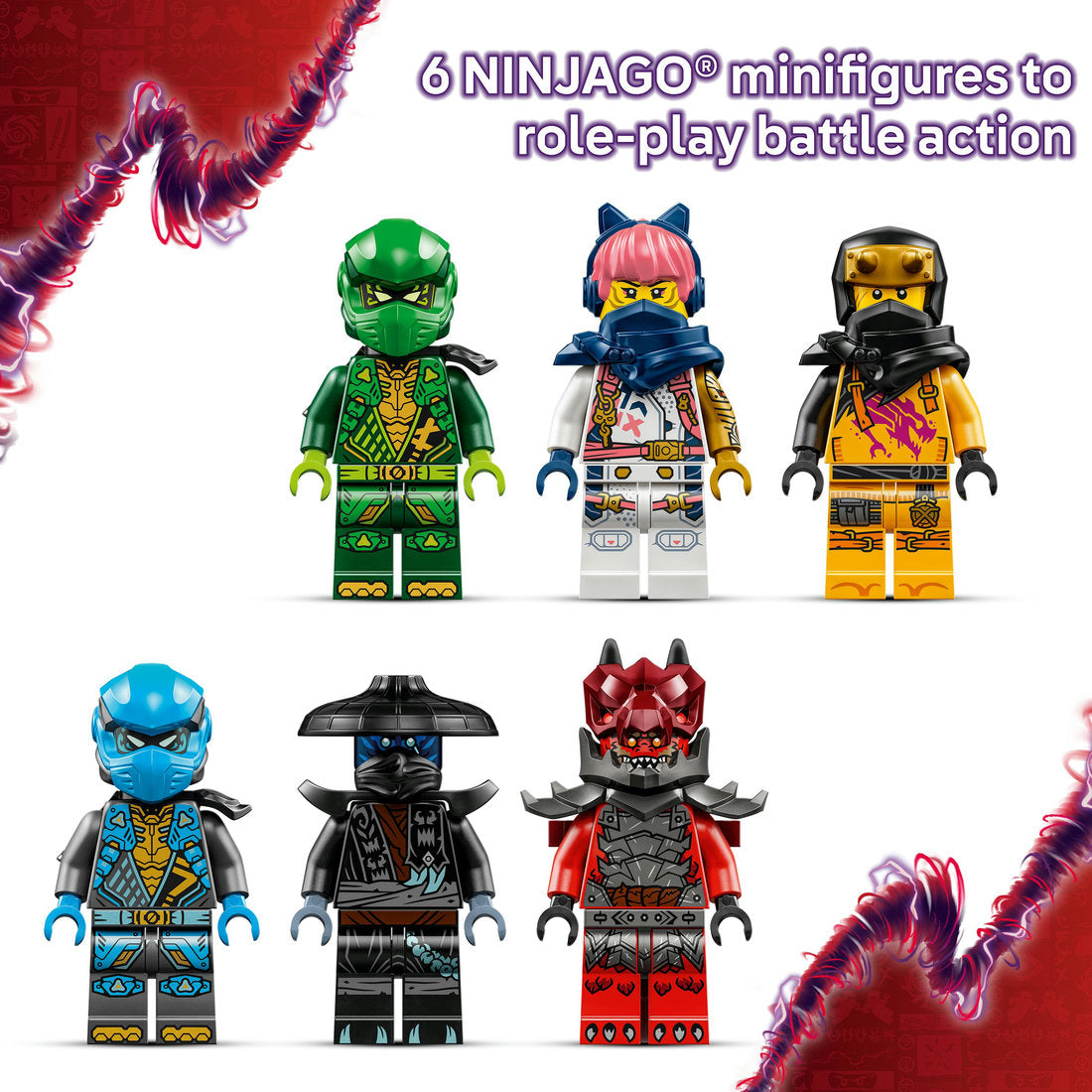 ゥため様 LEGO® NINJAGO® Thunderfang Dragon of Chaos Ninja Toy Set 71832