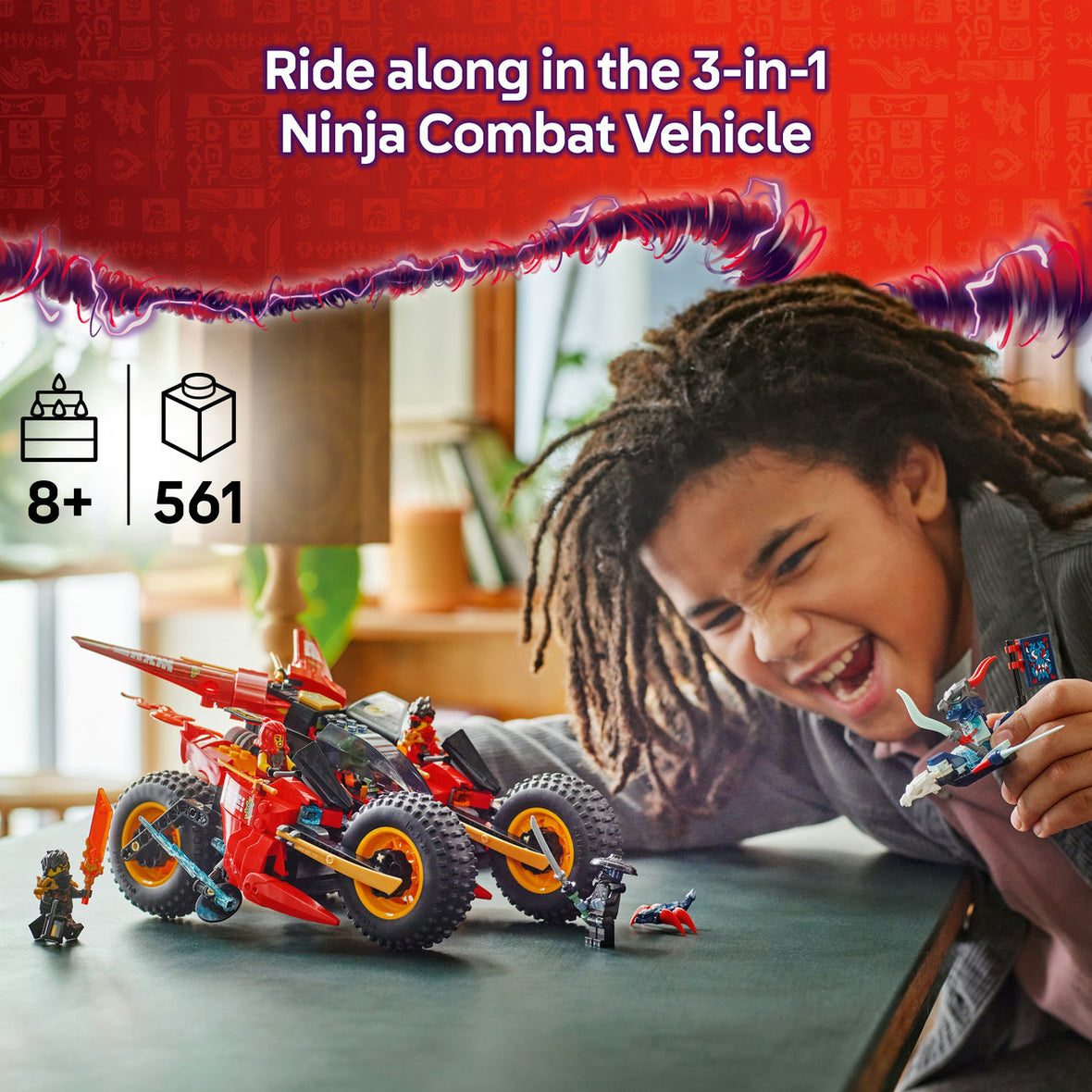 LEGO® NINJAGO® Ninja Combat Vehicle 3-in-1 Toy Building Set 71844