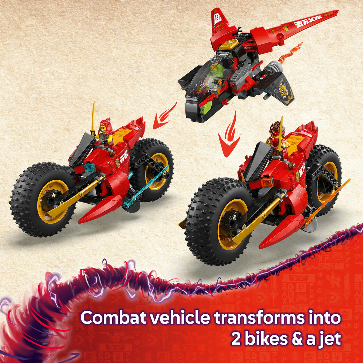 LEGO® NINJAGO® Ninja Combat Vehicle 3-in-1 Toy Building Set 71844