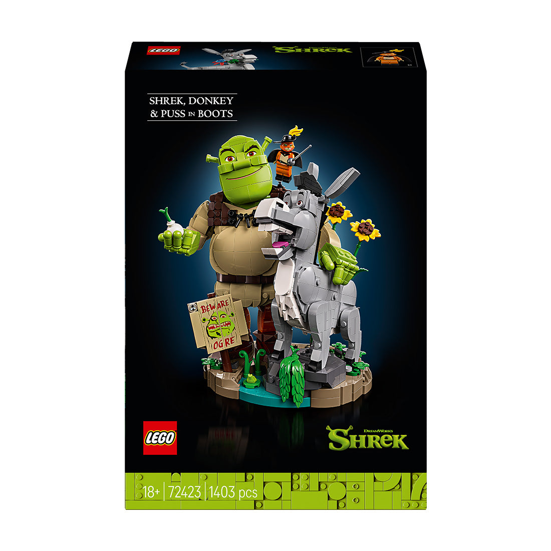 LEGO® Shrek: Shrek - Donkey & Puss in Boots Figure Kit 72423 - SLIGHTLY DAMAGED BOX