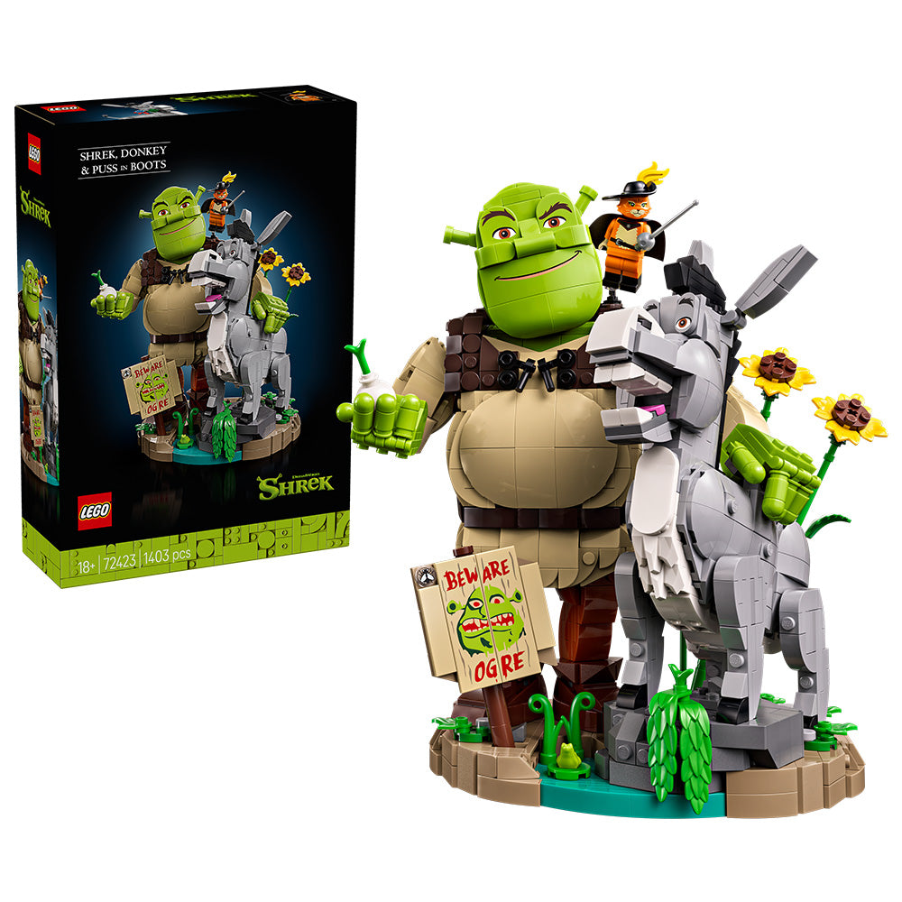 LEGO® Shrek: Shrek - Donkey & Puss in Boots Figure Kit 72423 - SLIGHTLY DAMAGED BOX