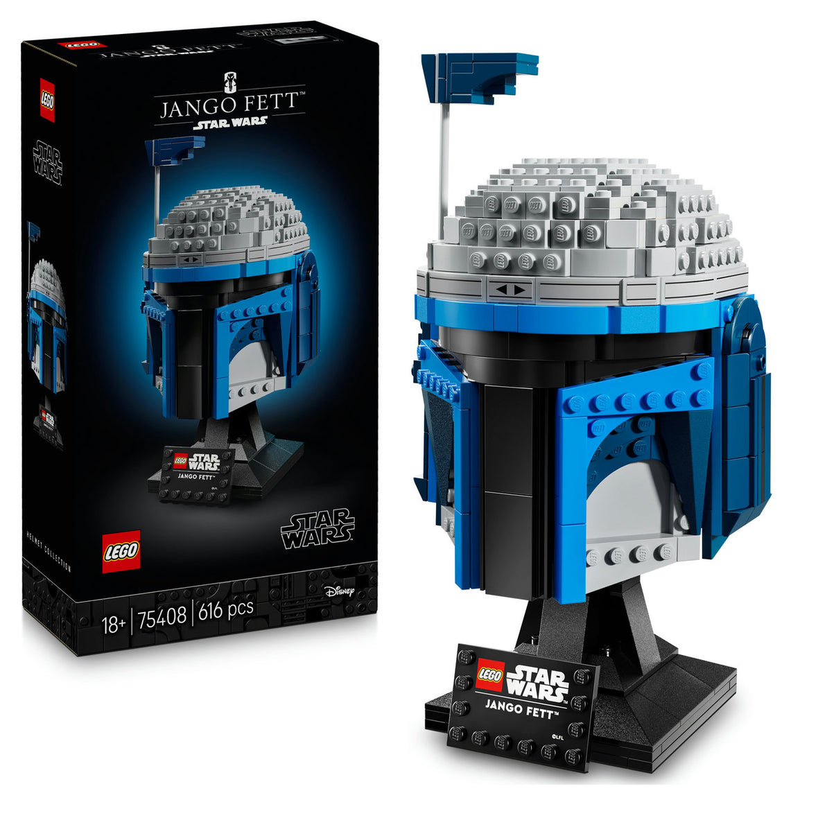 LEGO® Star Wars™ Jango Fett™ Helmet, Buildable Model Kit for Adults 75408