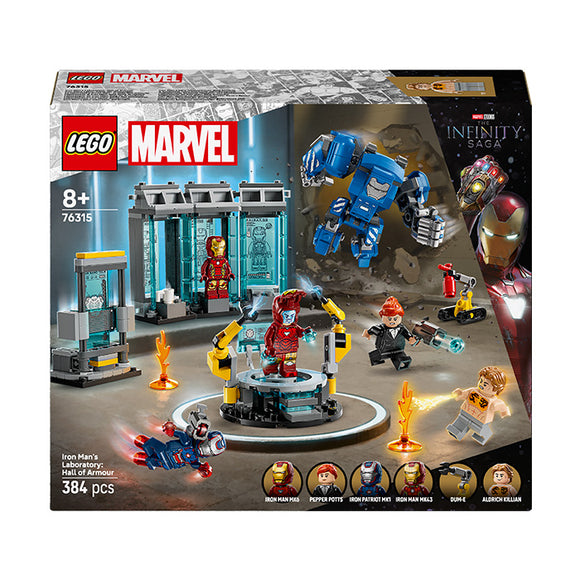 LEGO® ǀ Marvel Iron Man’s Laboratory: Hall of Armour with Minifigures 76315 - SLIGHTLY DAMAGED BOX