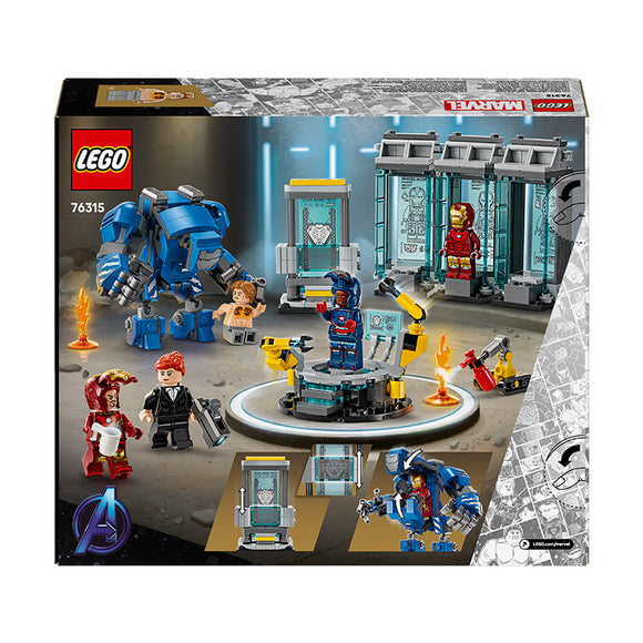 LEGO® ǀ Marvel Iron Man’s Laboratory: Hall of Armour with Minifigures 76315 - SLIGHTLY DAMAGED BOX