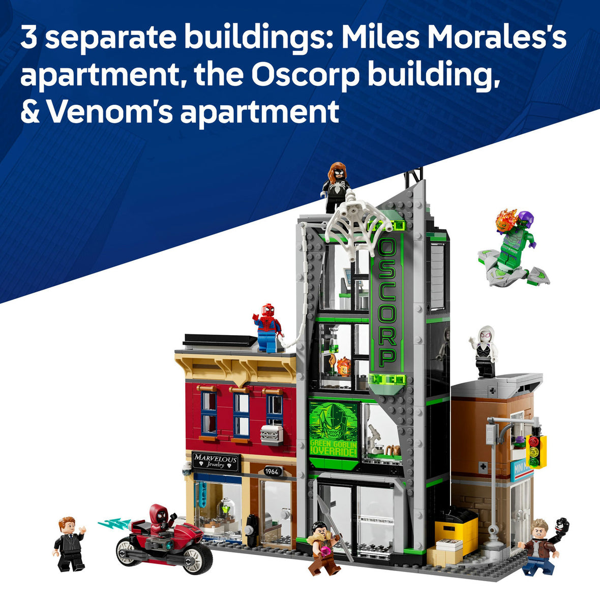 LEGO® ǀ Marvel Spider-Man vs. Oscorp, Kids’ Super Hero Building Kit 76324