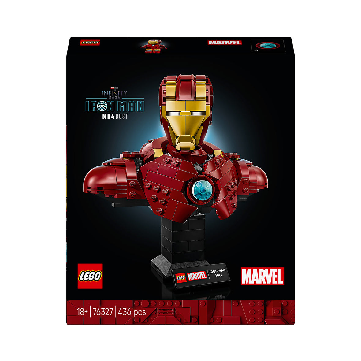 LEGO® ǀ Marvel Iron Man MK4 Bust, Buildable Model for Adults with Minifigure 76327