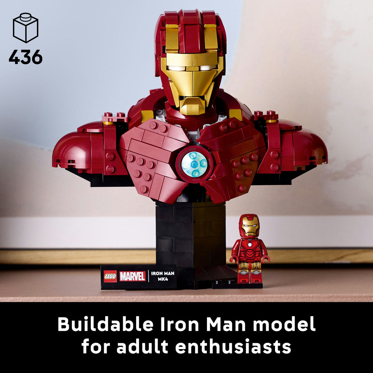 LEGO® ǀ Marvel Iron Man MK4 Bust, Buildable Model for Adults with