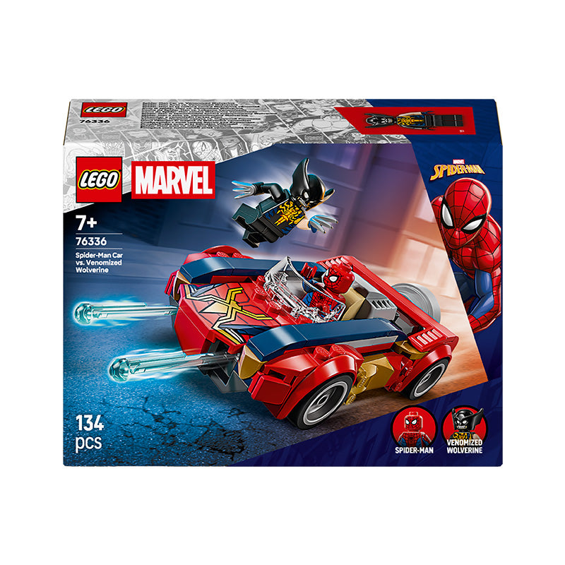 LEGO® ǀ Marvel Spider-Man Car vs. Venomized Wolverine Car Playset