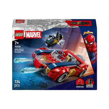 LEGO® ǀ Marvel Spider-Man Car vs. Venomized Wolverine Car Playset 76336