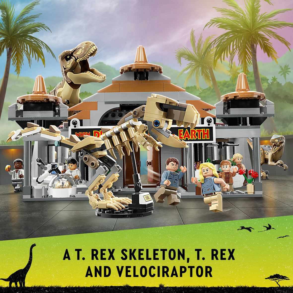 LEGO® Jurassic Park Visitor Center: T. rex & Raptor Attack 76961
