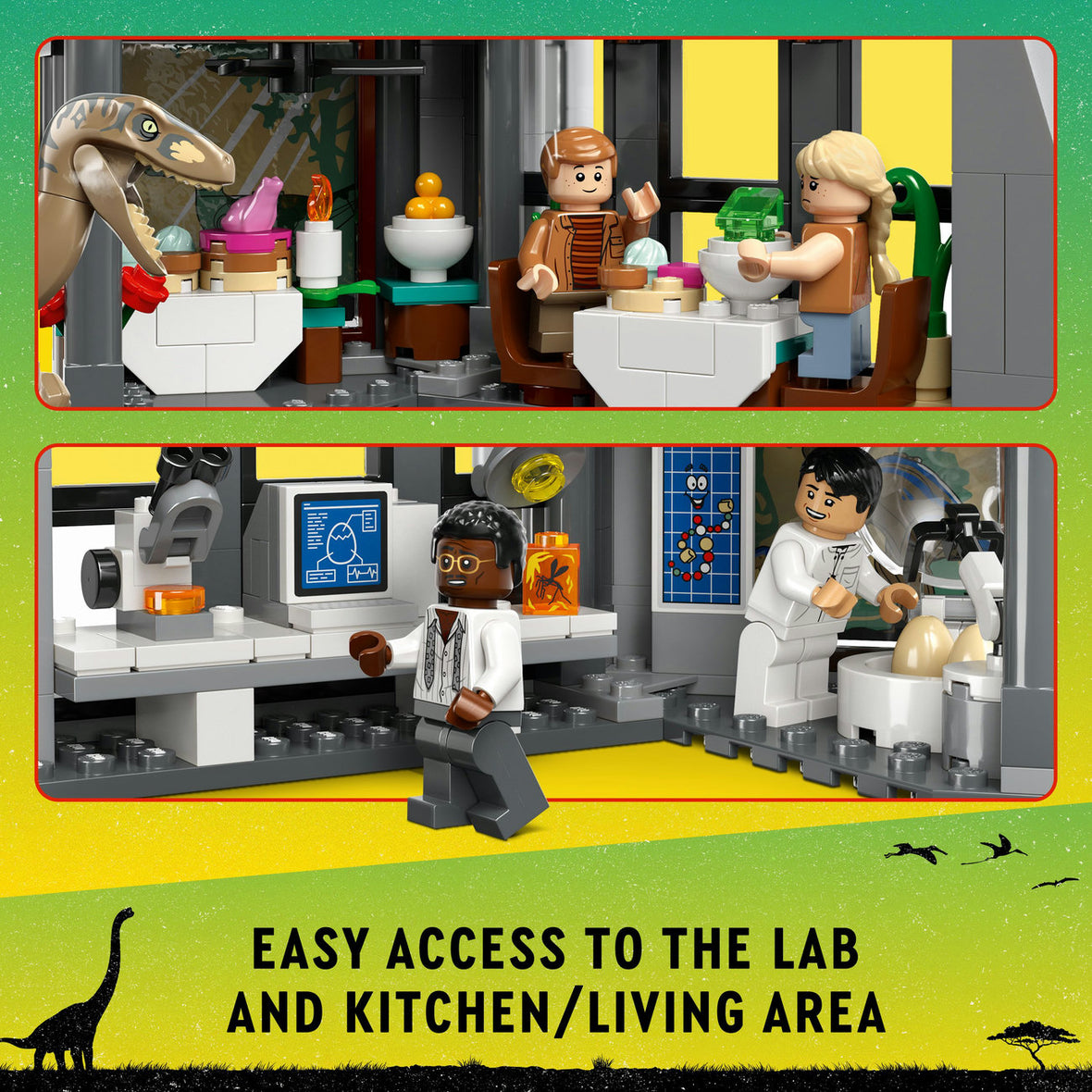 LEGO® Jurassic Park Visitor Center: T. rex & Raptor Attack 76961