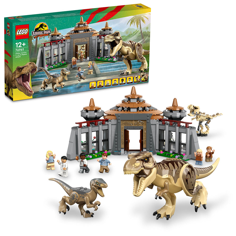 LEGO® Jurassic Park Visitor Center: T. rex & Raptor Attack 76961