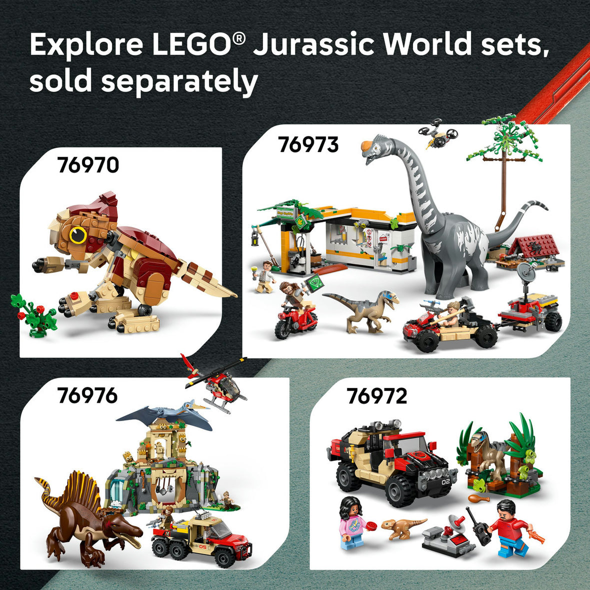 LEGO® Jurassic World T. rex River Escape Dinosaur Figure Building Set 76975