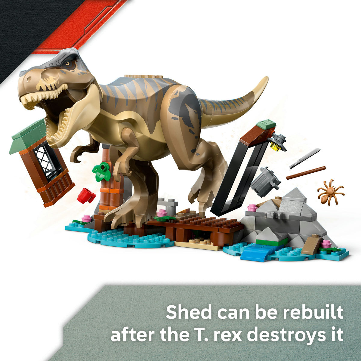LEGO® Jurassic World T. rex River Escape Dinosaur Figure Building