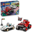 LEGO® Sonic the Hedgehog™ Silver’s Car vs. Knuckles’ Monster Truck Building Toy 77118-10