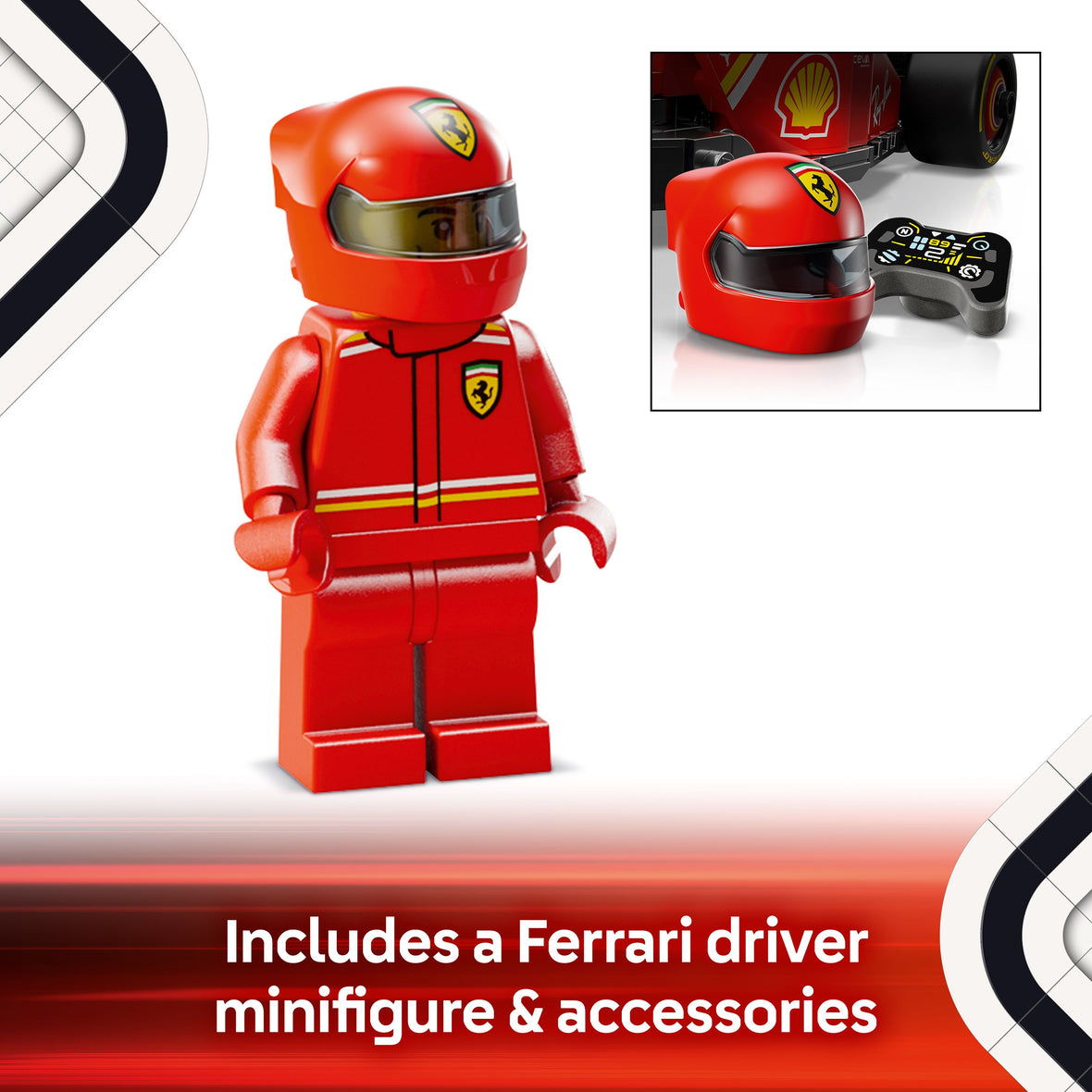 LEGO® Speed Champions Ferrari SF-24 F1® Race Car Driver Set 77242