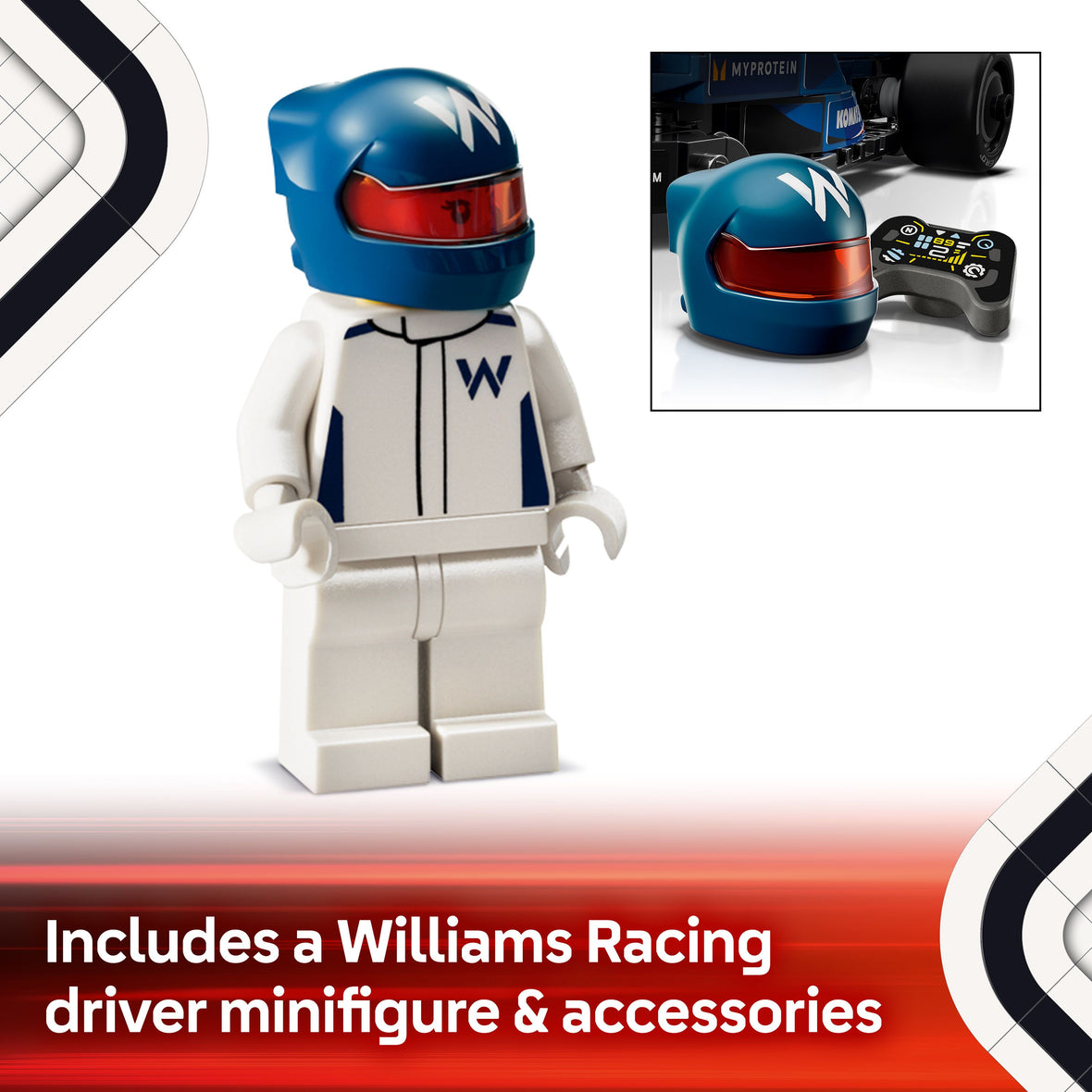 LEGO® Speed Champions Williams Racing FW46 F1® Race Car Vehicle Set 77249