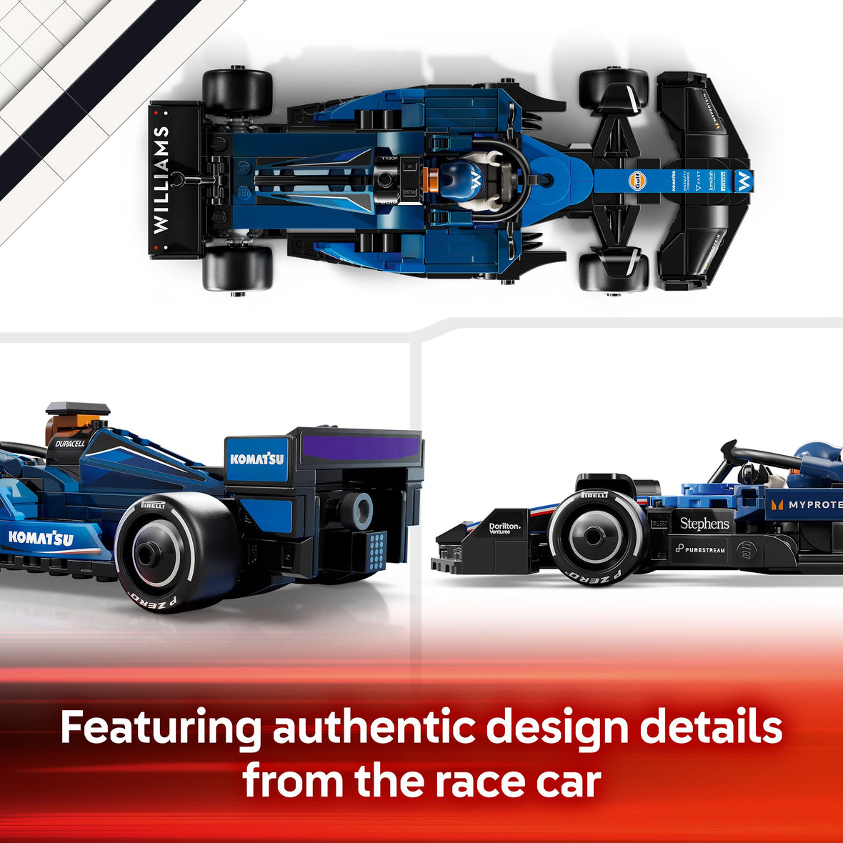 LEGO® Speed Champions Williams Racing FW46 F1® Race Car Vehicle Set 77249
