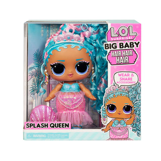LOL Surprise Big Baby Hair Hair Hair Splash Queen Large 11” Doll