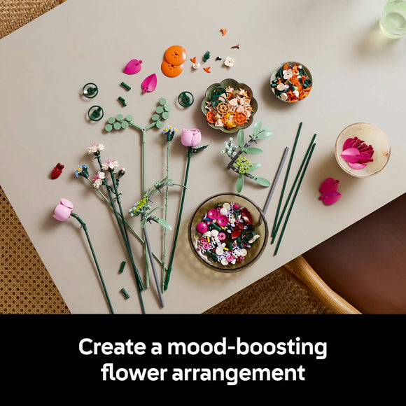 LEGO® ICONS Botanicals Pretty Pink Flower Bouquet Decor Set 10342