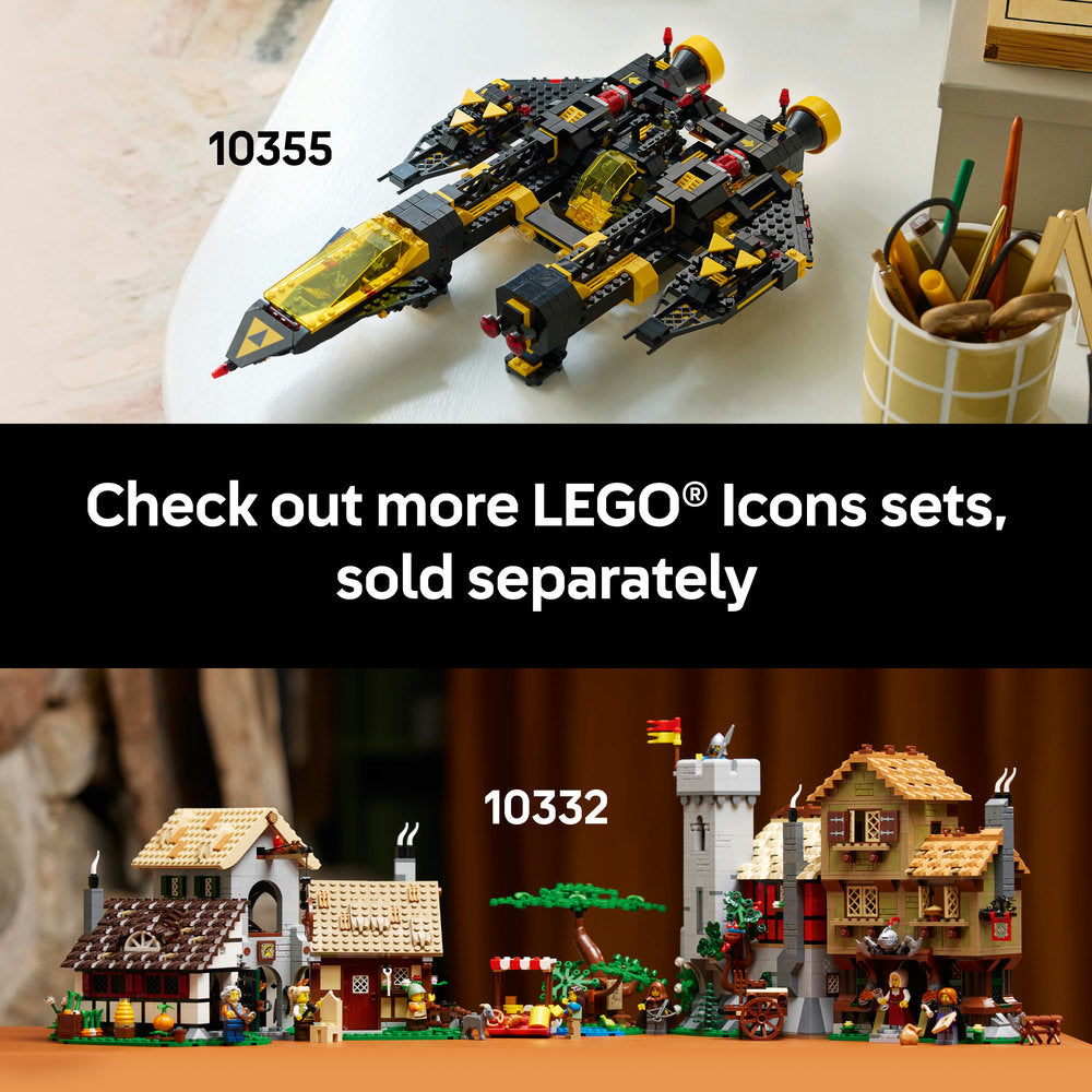 LEGO® Icons Blacktron Renegade Spaceship Model Building Kit 10355