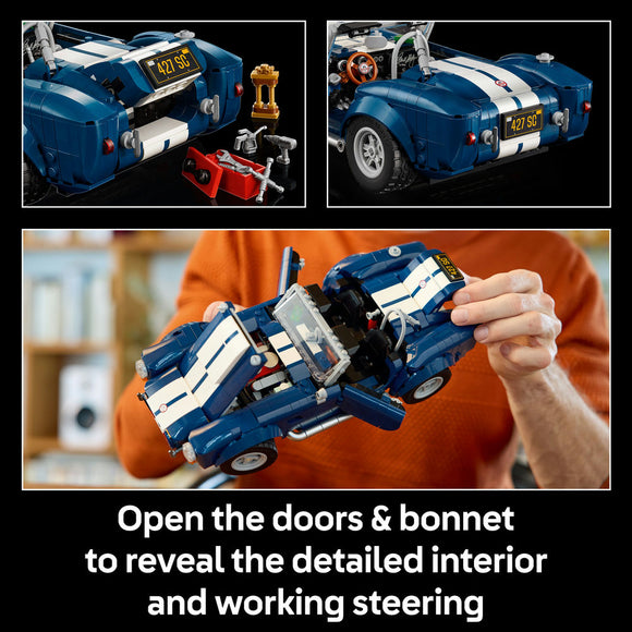 LEGO® ICONS Shelby Cobra 427 S/C Collectible Model Car Kit for Adults 10357