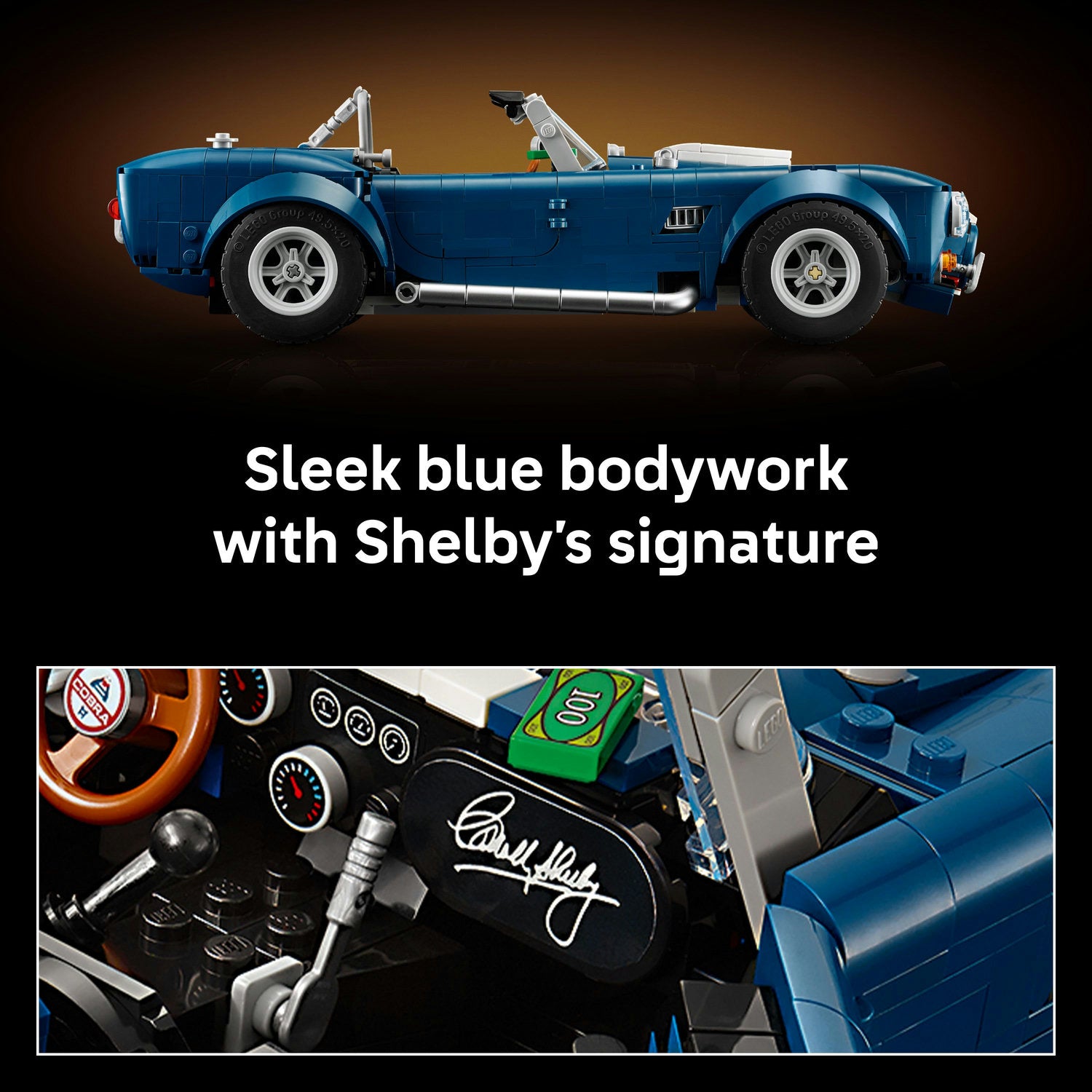 LEGO® ICONS Shelby Cobra 427 S/C Collectible Model Car Kit for