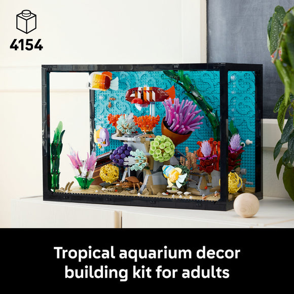 LEGO® ICONS Tropical Aquarium, Fish Tank Decor Building Kit for Adults 10366