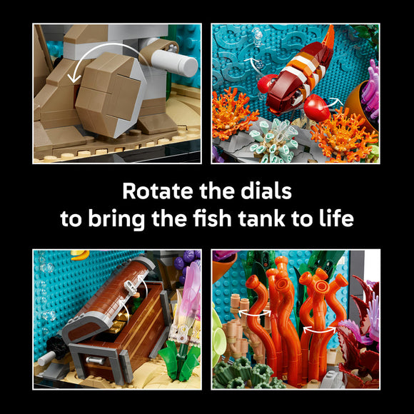 LEGO® ICONS Tropical Aquarium, Fish Tank Decor Building Kit for Adults 10366