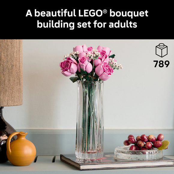 LEGO® Botanicals Bouquet of Pink Roses, Decorative Flowers 10374