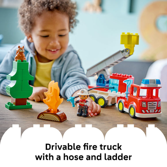 LEGO® DUPLO® Town Fire Engine with Hose and Firefighter 10473