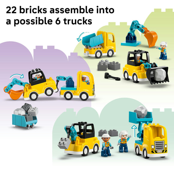 LEGO® DUPLO® Town 3 in 1 Construction Vehicles Toys 10475