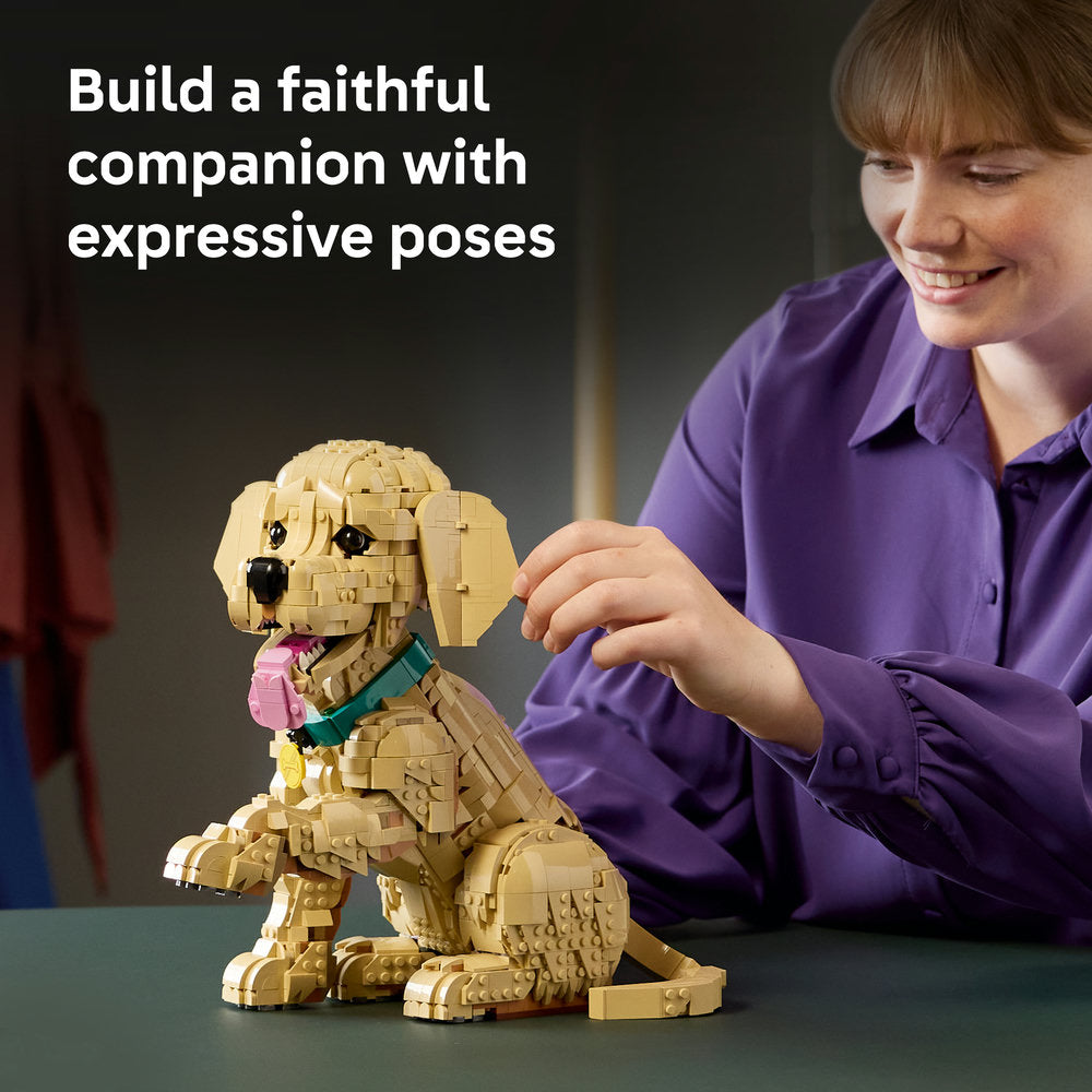 LEGO® ICONS Golden Retriever Puppy Animal Figure Building Set 11384