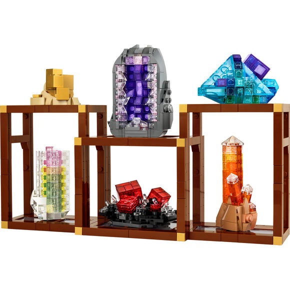 LEGO® Ideas Mineral Collection, Crystal Display Shelves, Living Room Decor 21362