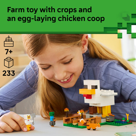 LEGO® Minecraft® Chicken Farm - Gaming Building Toy 21585
