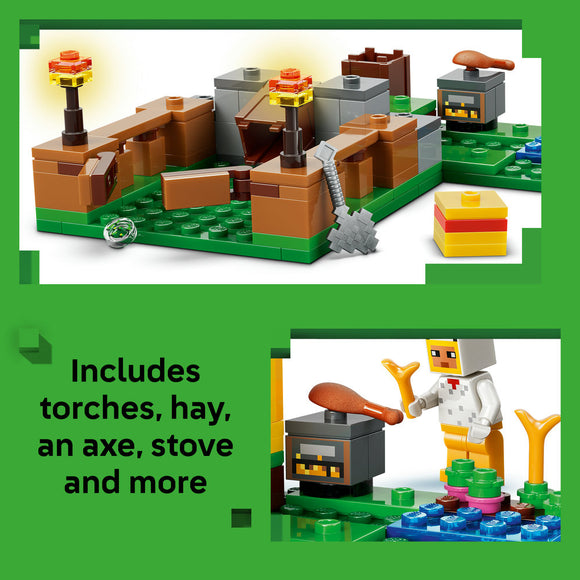 LEGO® Minecraft® Chicken Farm - Gaming Building Toy 21585