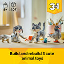 LEGO® Creator 3in1 Playful Cat Figure, Toy Animal Set 31163 - SLIGHTLY DAMAGED BOX-4