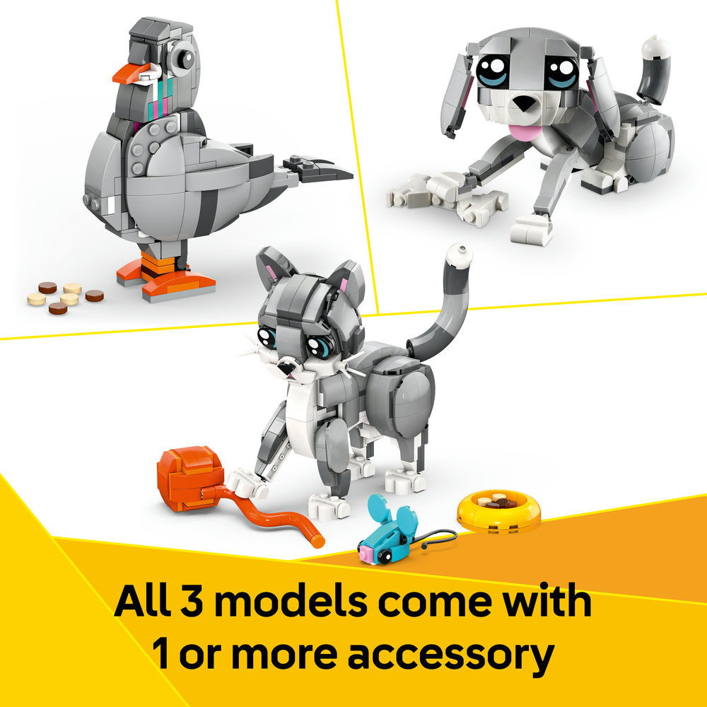 LEGO® Creator 3in1 Playful Cat Figure, Toy Animal Set 31163 - SLIGHTLY DAMAGED BOX