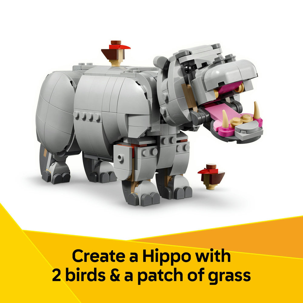 LEGO® Creator 3in1 Wild Animals: Majestic Rhino with Birds Toy Playset 31171