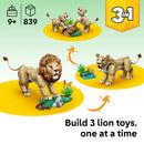 LEGO® Creator 3 in 1 Wild Animals: Majestic Lion Toy 31386-4