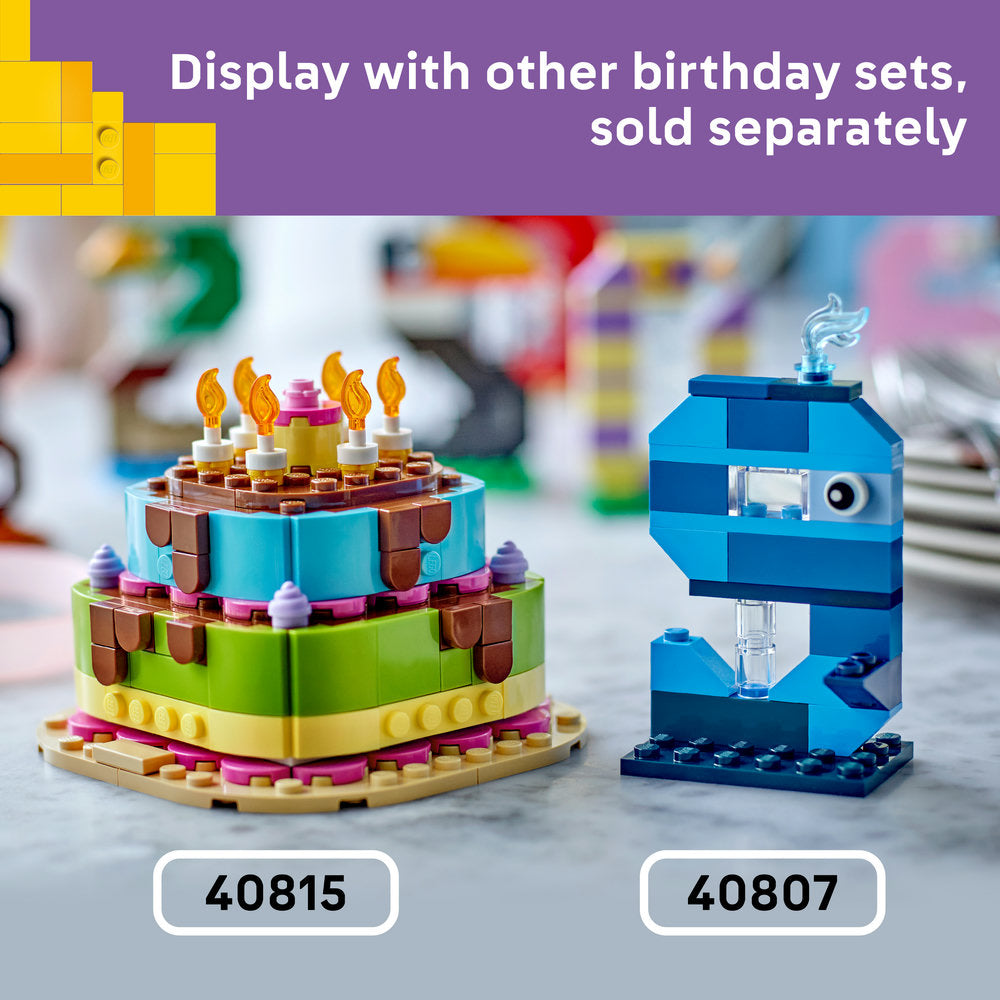 LEGO® Iconic Birthday Numbers Animal Decor 40807