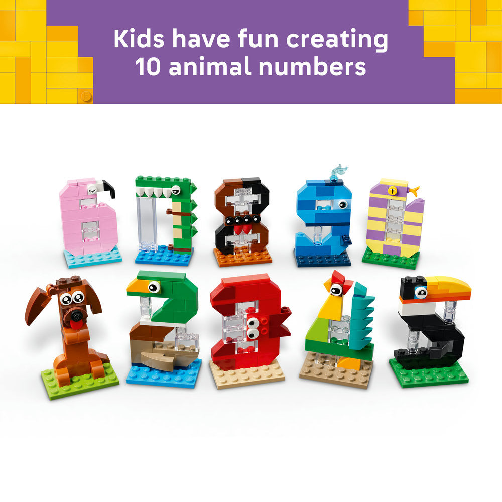 LEGO® Iconic Birthday Numbers Animal Decor 40807