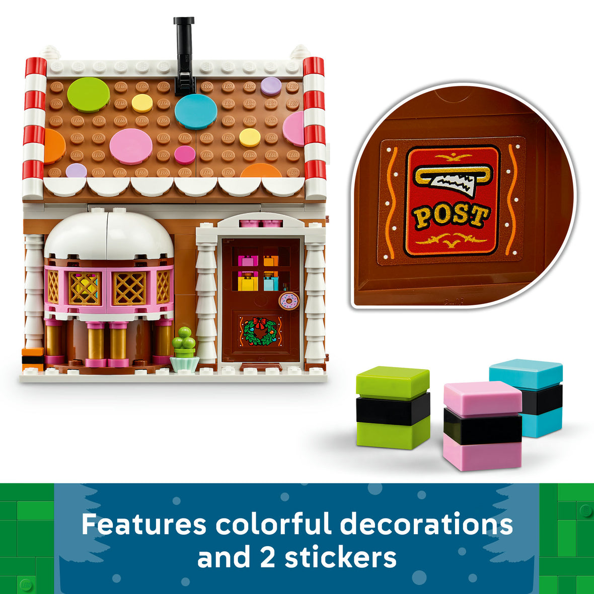 LEGO® Festive Gingerbread House Christmas Toy for Kids 40809