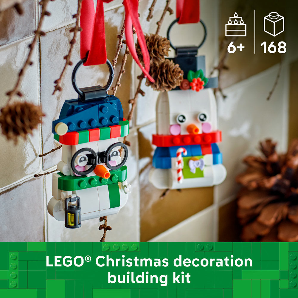 LEGO® Snowman Ornaments Christmas Decor Holiday Decorations 40812
