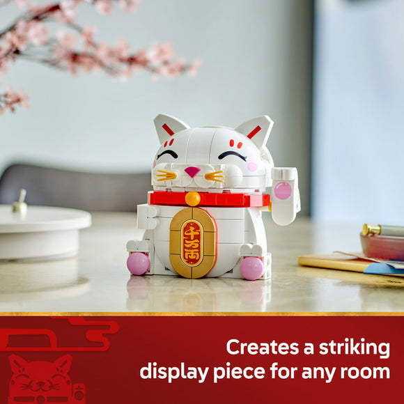 LEGO® Lucky Cat Good Luck Decor Piece Building Kit 40813