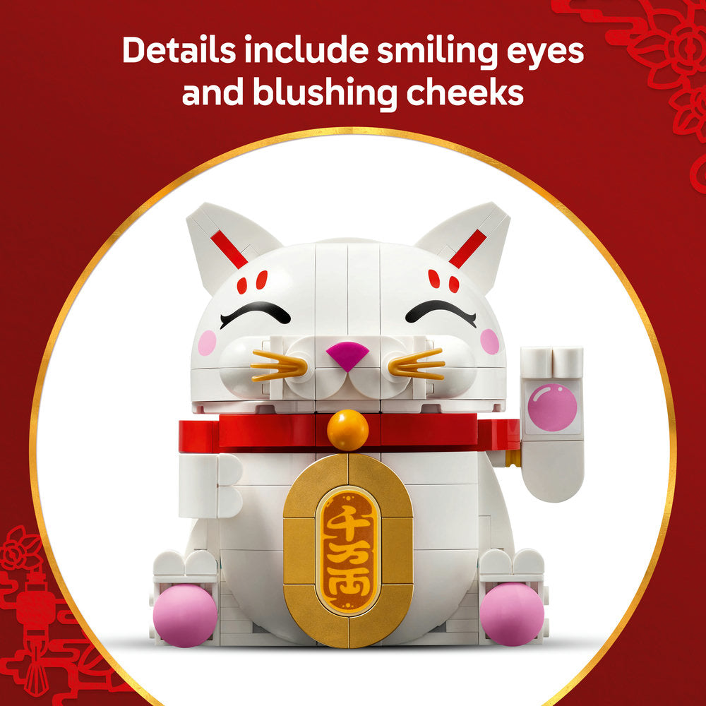 LEGO® Lucky Cat Good Luck Decor Piece Building Kit 40813 | Import