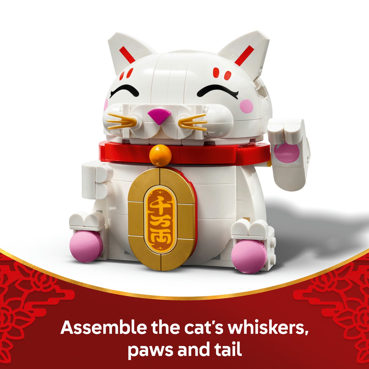LEGO® Lucky Cat Good Luck Decor Piece Building Kit 40813 | Import