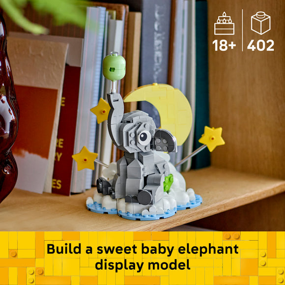 LEGO® Baby Elephant in the Sky Display Gift for New Parents 40814