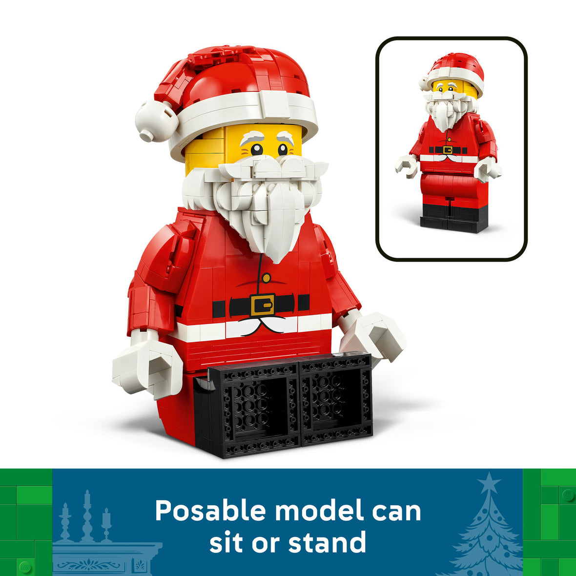 LEGO® Up-Scaled Santa Minifigure Christmas Toy Decoration 40820