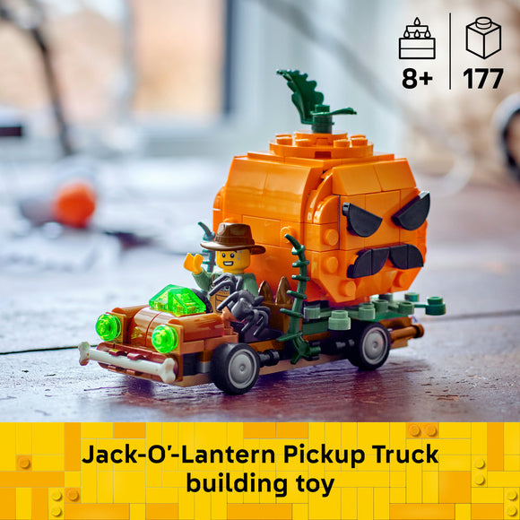 LEGO® Jack-O’-Lantern Pickup Truck Halloween Craft Toy Set 40822